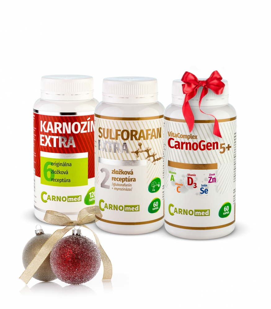 Karnozín EXTRA 120 + Sulforafan EXTRA 60 + VitaComplex CarnoGen 5+ - Zdravé a radostné Vánoce